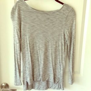 Madewell Long-Sleeve T - Grey Stripes